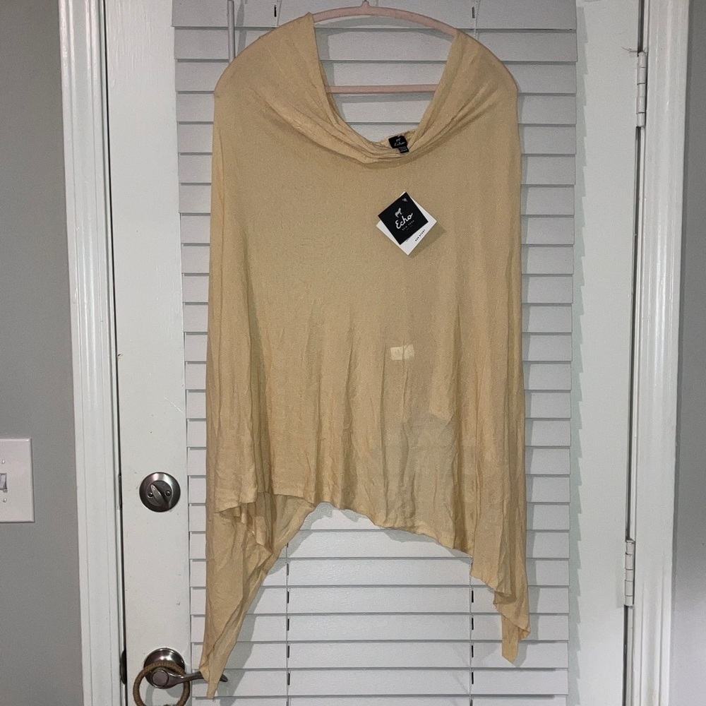 Echo Cream Poncho Sweater